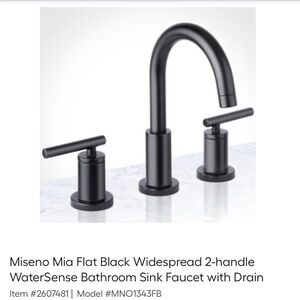 Mia Black Bathroom Sink Faucet